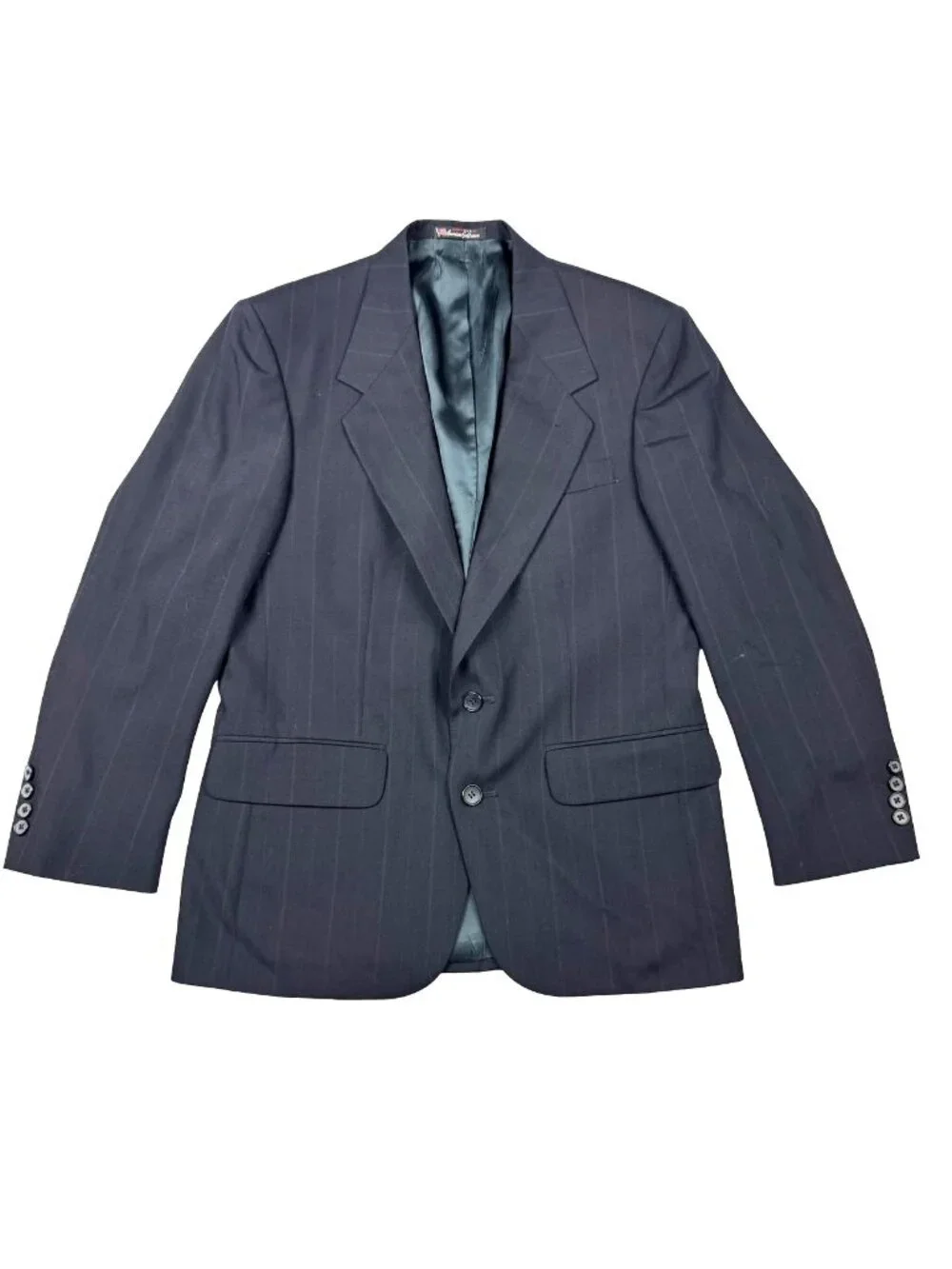 Stafford Men’s Wool 2-Button Blazer Jacket Gray Stripe • USA • 38S